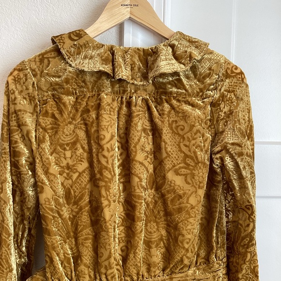 Anthropologie V-Neck Velvet Mini Dress - Picture 12 of 15